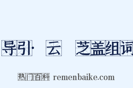 导引·云軿芝盖组词是什么意思的图片